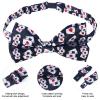 Yewong Casino Dealer Costume Set Green Visors Hat Bowtie Armband Playing Card Patch for Las Vegas Birthday Game Night Party (Set A) view 3