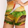 DENFY Cheeseburger Fast Food Pattern Women's Tennis Skirts Inner Shorts Elastic Sports Golf Skorts with Pockets view 3