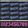 Personalized Men Baseball Shirts Black and Pink Sky Blue Custom Women Stripe Baseball Jerseys V-Neck Polyester Customize Youth Hip Hop T-Shirts Sports Uniform Stitched Team Name Number Logo view 3