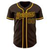 LTOCMKIY Customize Brown Yellow Baseball Jerseys for Men Women Youth Button Down Personalized Baseball Shirts Hip Hop Sports Uniform Stitched Team Name Number Logo view 1