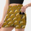 DENFY Mexican Tacos Food Women's Tennis Skirts Inner Shorts Elastic Sports Golf Skorts with Pockets view 2