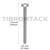 Balance Seat Post Made of Titanium with Adjustable Clamp for MTB/Mountain Bike, Road Bicycle, Triathlon Bike etc. Length 350mm Diameter 27.2mm view 3