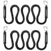Obcursco Bungee Dock Line, Jet Ski Dock Line with Double 316 Stainless Steel Clips, Boat Snubber Docking Rope for PWC, Boat Accessories for Yamaha Waverunner, Seadoo, Kayak, 2 Pack 6-9ft Black view 1