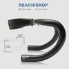 Carbon handlebars road bike RXL SL integrated handlebars road bike 1-1/8" city bike internal routing ergonomic design Integrated carbon drop bars gravel bike handlebars UD matte 420 * 120 view 2