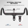 Carbon handlebars road bike RXL SL integrated handlebars road bike 1-1/8" city bike internal routing ergonomic design Integrated carbon drop bars gravel bike handlebars UD matte 420 * 120 view 3