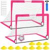 Kids Soccer Goals for Backyard Set - 2 of 4' x 3' Portable Soccer Goal Training Equipment, Pop Up Toddler Soccer Net with Soccer Ball, Soccer Set for Kids and Youth Games, Sports view 1