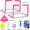Kids Soccer Goals for Backyard Set - 2 of 4' x 3' Portable Soccer Goal Training Equipment, Pop Up Toddler Soccer Net with Soccer Ball, Soccer Set for Kids and Youth Games, Sports view 2