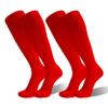 HAPYCEO Red Baseball Breathable Knee High Long Soccer Socks Red X-Large view 1