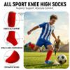 HAPYCEO Red Baseball Breathable Knee High Long Soccer Socks Red X-Large view 4