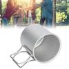 BestAlice Stainless Steel Camping Cup, Insulated Cup Outdoor Camping Mugs with Foldable Handle, Aluminum Oxide Ultra Light High Strength Picnic Water Mug for Outdoor Drinkware view 1
