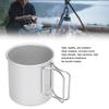 BestAlice Stainless Steel Camping Cup, Insulated Cup Outdoor Camping Mugs with Foldable Handle, Aluminum Oxide Ultra Light High Strength Picnic Water Mug for Outdoor Drinkware view 3