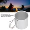 BestAlice Stainless Steel Camping Cup, Insulated Cup Outdoor Camping Mugs with Foldable Handle, Aluminum Oxide Ultra Light High Strength Picnic Water Mug for Outdoor Drinkware view 4