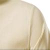 JEsilunmaMY Men's Stand Collar Henley T-Shirts Short Sleeve Cotton Linen Hippie Shirt Slim Fit Casual Summer Beach Shirt (US Size L Asia XL,Khaki) view 4
