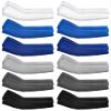 Newcotte 12 Pairs Arm Sleeves for Kids Compression Football Baseball Youth UV Protection Breathable Cooling Sleeve(Classic,4-8 Years)