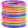 OBTANIM 24 Pcs Plastic Ring Toss Game for Kids and Outdoor Toss Rings for Speed and Agility Practice Game, Random Colors view 1