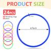 OBTANIM 24 Pcs Plastic Ring Toss Game for Kids and Outdoor Toss Rings for Speed and Agility Practice Game, Random Colors view 2