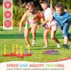 OBTANIM 24 Pcs Plastic Ring Toss Game for Kids and Outdoor Toss Rings for Speed and Agility Practice Game, Random Colors view 4