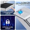 AICase Gun Safe for Pistols,Quick-Access Pistol Safe for Multiple Handguns with Biometric Fingerprint Lock/Morse Code, Smart Handgun Safe Gun Lock Box for Home Bedside Nightstand Car_1 view 2