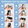 Go2trymo Aluminum Pool Cue Tip Shaper Tool, Billiard Pool Stick Tip Repair Tool Accessories Cleaner/Shaper/Tapper/Suffer/Trimmer/Aerator/Presser/Radius with 2 Extra Blades view 2