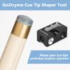 Go2trymo Aluminum Pool Cue Tip Shaper Tool, Billiard Pool Stick Tip Repair Tool Accessories Cleaner/Shaper/Tapper/Suffer/Trimmer/Aerator/Presser/Radius with 2 Extra Blades view 4