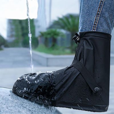 SooGree Rain Shoes Covers Waterproof Rain Boot Shoes Covers with Zipper Non-Slip PVC Rubber Sole Snow Shoes Cover Durable Outdoor Overshoes Gear for Women Men Cycling Planting Fishing Gardening Travel