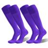 HAPYCEO Knee High Soccer Baseball Socks Breathable 2 Pairs Purple X-Large view 1