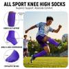 HAPYCEO Knee High Soccer Baseball Socks Breathable 2 Pairs Purple X-Large view 4