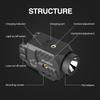 Solofish 800lm Adjustable Pistol Light Laser Combo Fits for Full Rail, Shockproof Blue Laser Sight and Gun Light with Strobe Function, Rechargeable (Laser Output is <5mW, Class IIIA) view 3