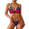 TAIZIYEAH Bikini Sets for Women Liechtenstein Flag Bikini Swimwear Sexy Push Up Two Piece Triangle Bikini Swimsuits XL view 1