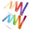 Abeillo 2pcs Rhythmic Dance Ribbons, 78.7 Inch Gymnastics Ribbon Dancer Wand Dancing Ribbon Streamers for Kids, Fits Artistic Dancing Gymnastics, Circus Carnival Shows, Baton Stick Twirling view 1