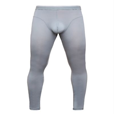 Hansber Mens Thin Stretchy Nylon Compression Base Layer Pants Leggings Thermal Bottoms Long Johns Warm Underwear Gray 3X-Large