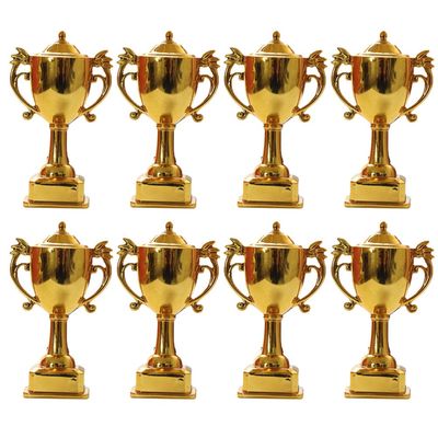jojofuny 8pcs Miniature Trophy Decorations for Cake and Party Celebrations Boys and Figurines for Competitions Birthdays and Events Lightweight Trophy Cake Toppers