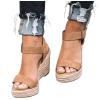 Wedge Sandals for Women Shoes - Dressy Casual Summer Peep Toe Ankle Strappy Espadrille Platform Shoes Fish Mouth Wedge Sandal Comfortable Breathable Walking Sandals Beach Travel Platform Sandals view 3