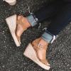 Wedge Sandals for Women Shoes - Dressy Casual Summer Peep Toe Ankle Strappy Espadrille Platform Shoes Fish Mouth Wedge Sandal Comfortable Breathable Walking Sandals Beach Travel Platform Sandals view 4