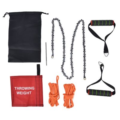 TITA-DONG 48 Inch High Reach Tree Limb Hand Rope Saw, Rope Chain Saw with Two Ropes, Manganese Steel Folding Pocket Chain Saw for Camping Gardening Survival Gear