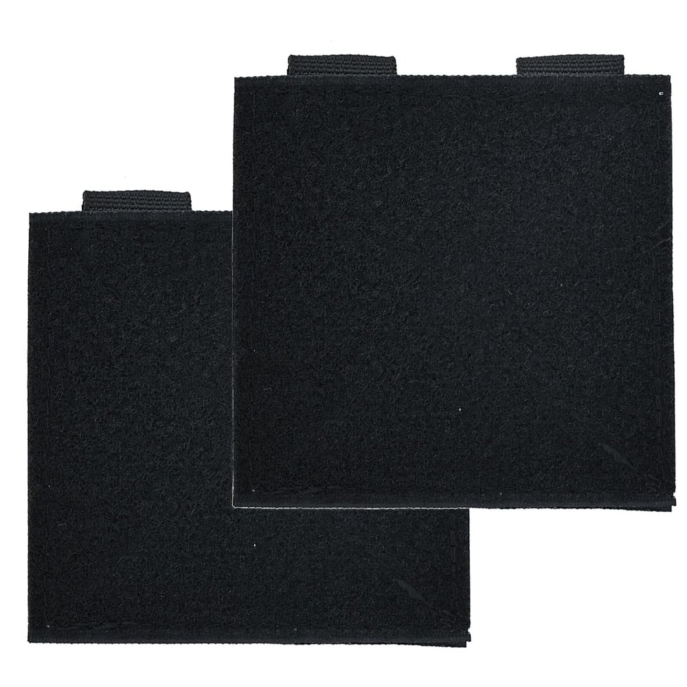2Pack Molle Patch Panel Hook&Loop Adapter Panel for DIY Patch Badges Tactical Molle Hook and Loop Molle Panel for Badges and Insignia Patches 4''x4''(Black)