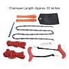 TITA-DONG 53 Inch High Reach Tree Limb Hand Rope Saw, Rope Chain Saw with Double Sides Teeth Blades, Manganese Steel Folding Pocket Chain Saw for Camping Gardening Survival Gear view 2