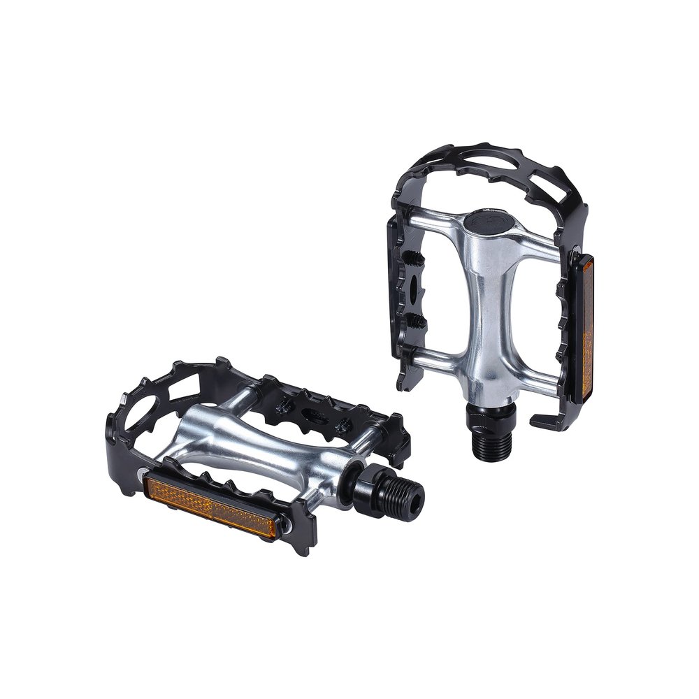 BBB Cycling City Bike Pedals Flat 9/16" with Reflectors Aluminium Body for All Bicycles BigFeet BPD-16