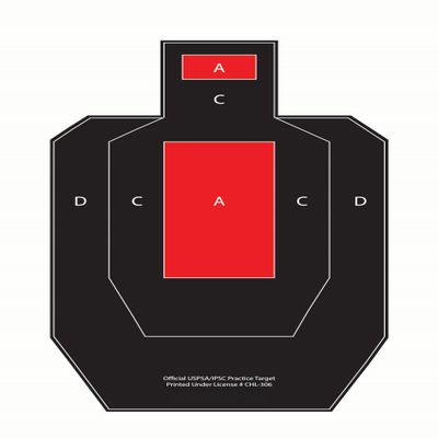 CHLTargets.com Official USPSA/IPSC Practice Paper Shooting Targets, 22.5" x 35", Multi Color