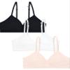 Fruit of The Loom Big Girls' Soft and Smooth Training Bra 3 Pack Light Nude/White/Black Hue XL view 1