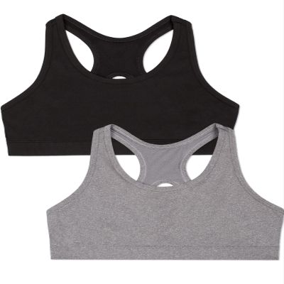 Fruit of the Loom Girl's Stay Dry Racerback Training Sports Bra Multi-Pack