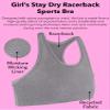 Fruit of the Loom Girl's Stay Dry Racerback Training Sports Bra Multi-Pack view 2