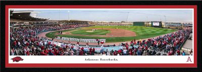 Arkansas Razorbacks Baseball - 41.5x15-inch Single Mat, Select Framed Picture by Blakeway Panoramas