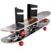 HHUXIUE Wall-Mounted Skateboard Mount - Space-Saving Horizontal Display Rack for Secure Skateboard Storage & Decoration (3 Layers Black) view 1