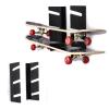 HHUXIUE Wall-Mounted Skateboard Mount - Space-Saving Horizontal Display Rack for Secure Skateboard Storage & Decoration (3 Layers Black) view 3