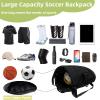 Suaetiai Soccer Bags, Waterproof Drawstring Gym Backpack for Baskestball Rugby Volleyball Yoga, Large Capacity Sports Bag (Black) view 4