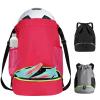 Suaetiai Soccer Bags, Waterproof Drawstring Gym Backpack for Baskestball Rugby Volleyball Yoga, Large Capacity Sports Bag (Rose) view 1