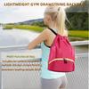 Suaetiai Soccer Bags, Waterproof Drawstring Gym Backpack for Baskestball Rugby Volleyball Yoga, Large Capacity Sports Bag (Rose) view 2