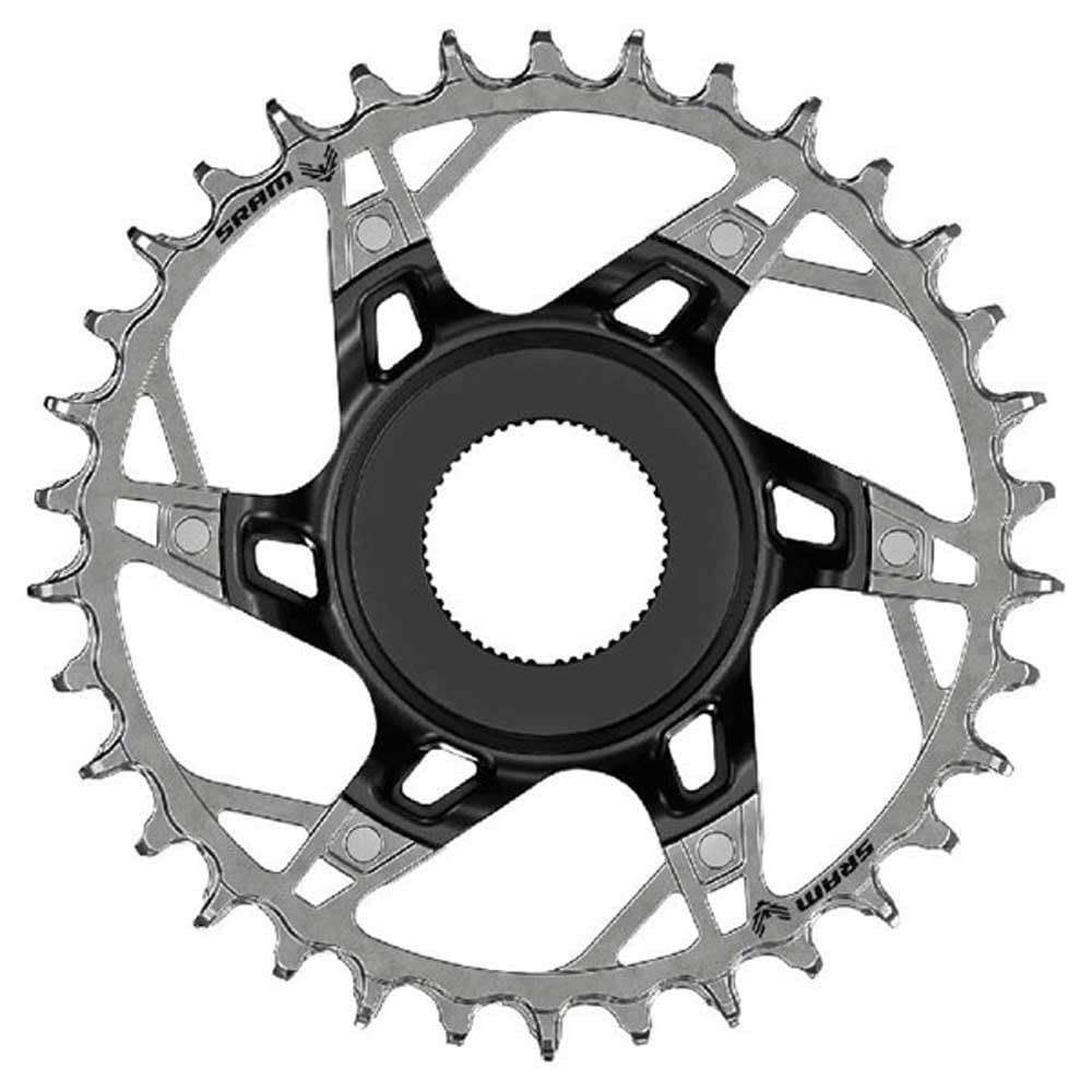 SRAM, XX Eagle T-Type DM E-MTB STEPS, Chainring, Teeth: 34, Speed: 12, BCD: Direct Mount, Aluminum/Steel, Black