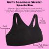 Fruit of The Loom Big Girls' Seamless Stretch Sport Bra 3 Pack Light Nude/Black/White L view 3